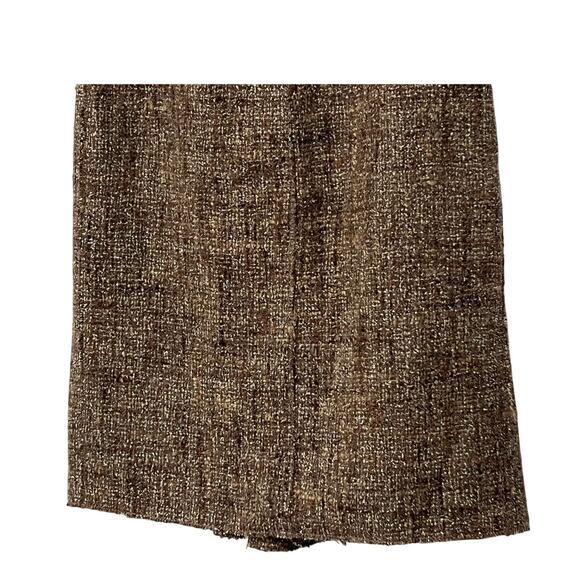 MARC JACOBS WOMENS SIZE 4 TWEED MID-LENGTH LINED SKIRT BROWN - Picture 5 of 13